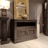 Indian Hand Carved Solid Hard Wood Cabinet D13